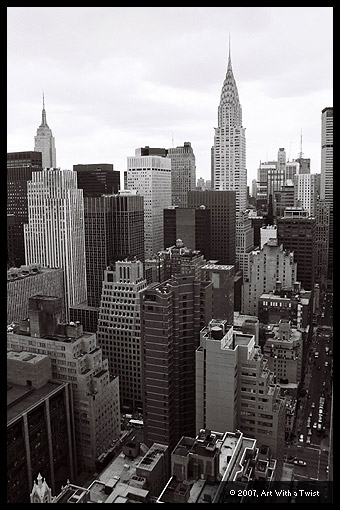 Black And White New York Skyline. Posted in lack and white,